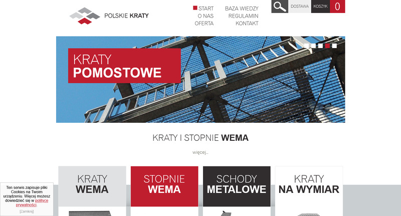 Strona www Polskie Kraty