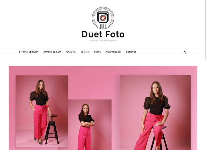 Strona www Atelier fotograficzne DUET