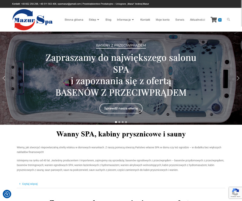 Strona www Przedsiębiorstwo Produkcyjno - Usługowe Mazur Andrzej Mazur