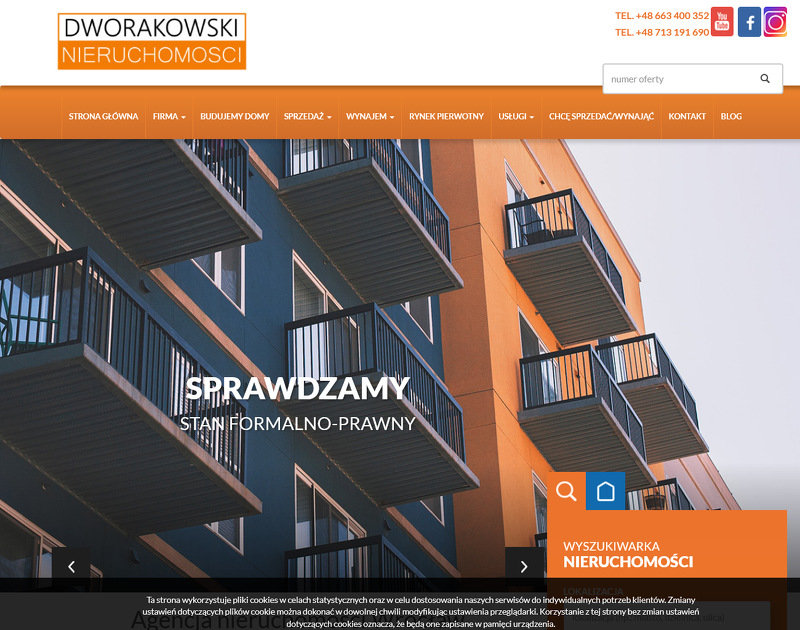 Strona www Biuro Dworakowski Nieruchomości
