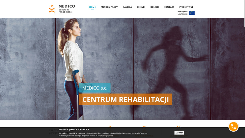 Strona www Medico Centrum Rehabilitacji