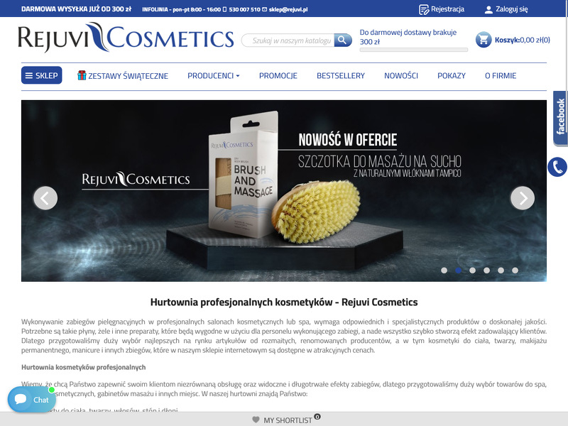 Strona www Rejuvi Cosmetics