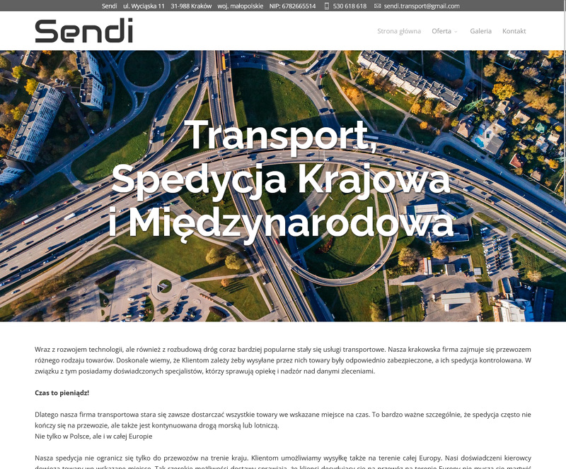 Strona www Sendi