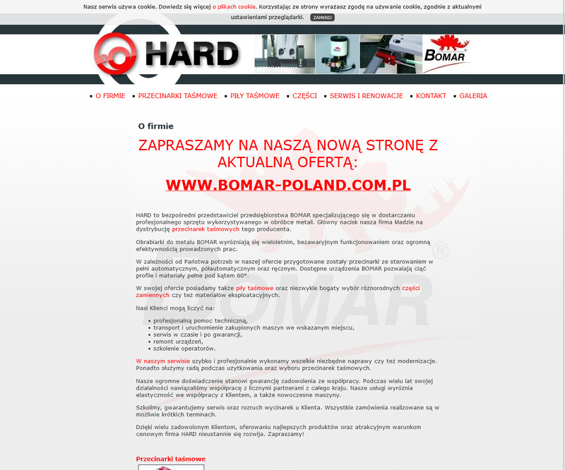 Strona www HARD Sp.zo.o.