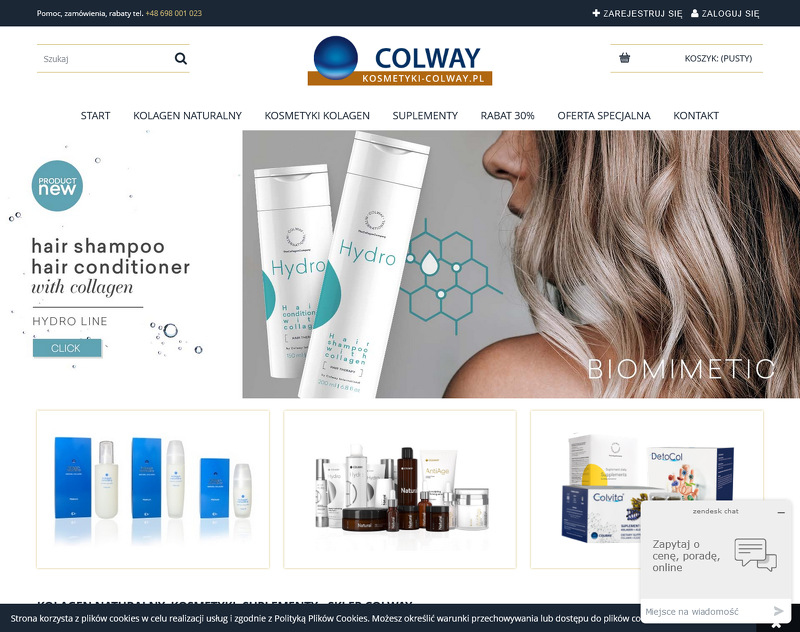 Strona www kosmetyki-colway.pl
