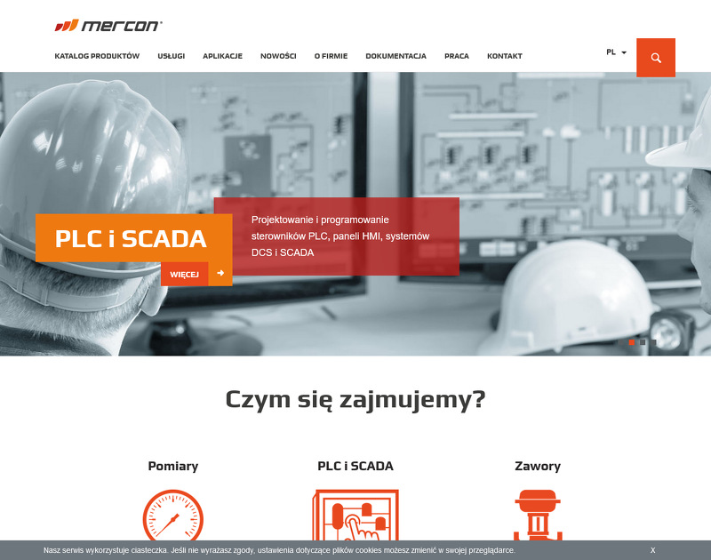 Strona www MERCON Sp. z o.o.
