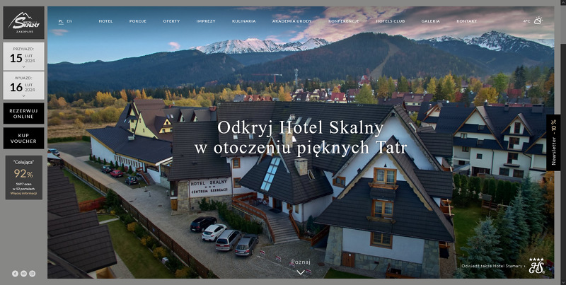 Strona www Hotel Skalny