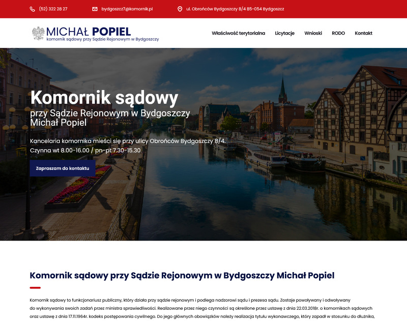 Strona www Komornik sądowy Michał Popiel