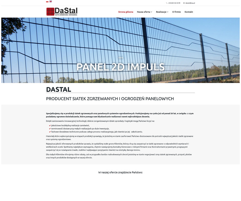 Strona www Dastal Sp. z ograniczoną odpowiedzialnością