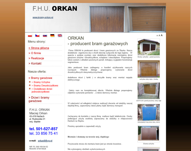 Strona www F.H.U. ORKAN Maciej Orkan