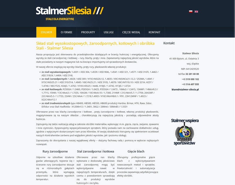 Strona www Stalmer Silesia