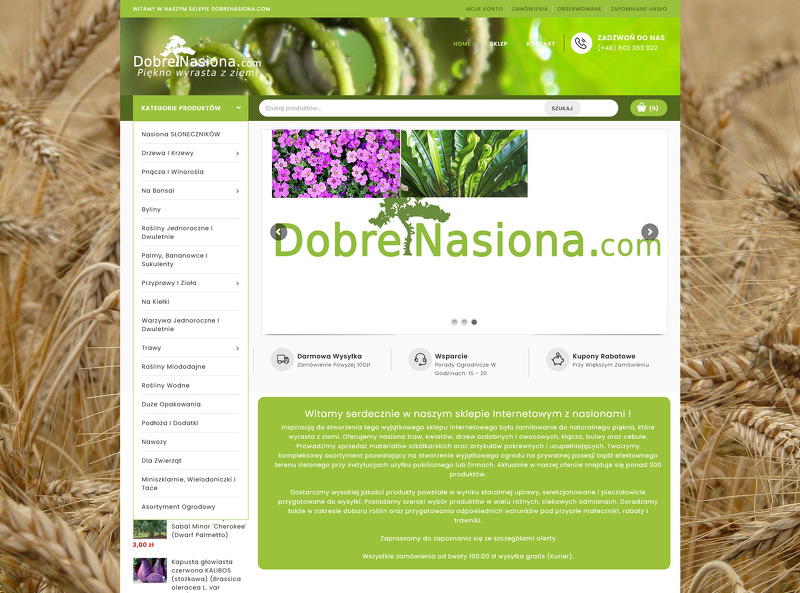 Strona www Dobrenasiona.com